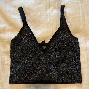 Urban Outfitters Sparkly Black Tank Top